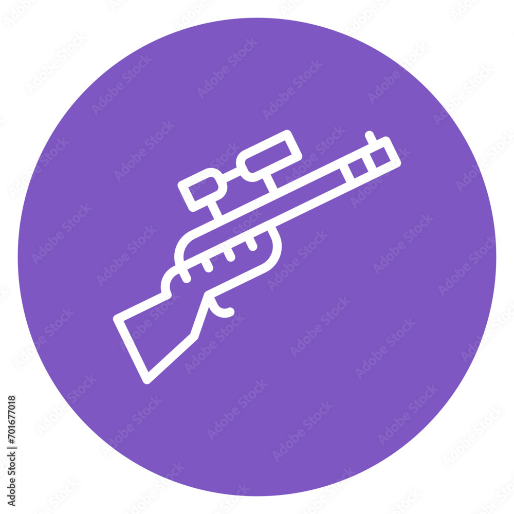 Hunting Rifle Line Icon Hunting Rifle Line Icon