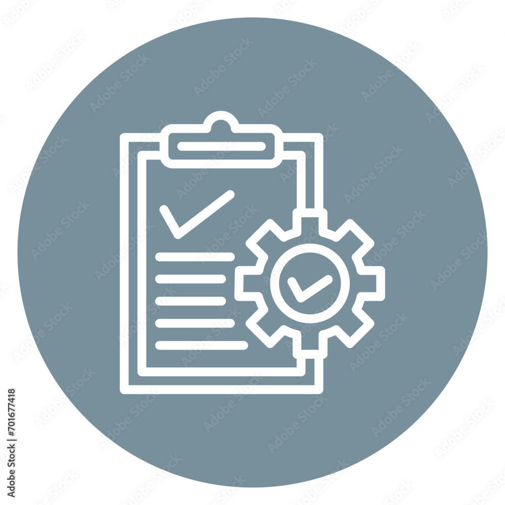 Quality Management Line Icon Quality Management Line Icon