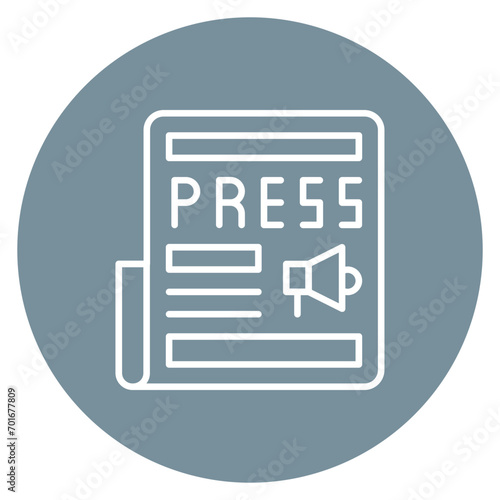 Press Release Line Icon