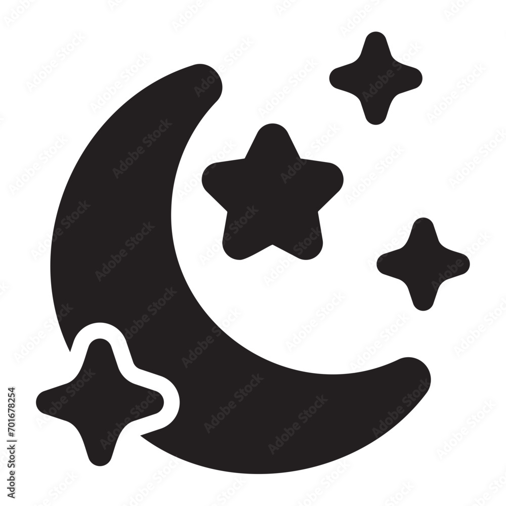 crescent moon glyph icon crescent moon glyph icon