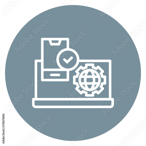 Network Compatibility Line Icon