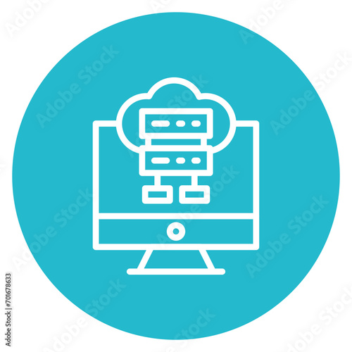 Network Virtualization Line Icon