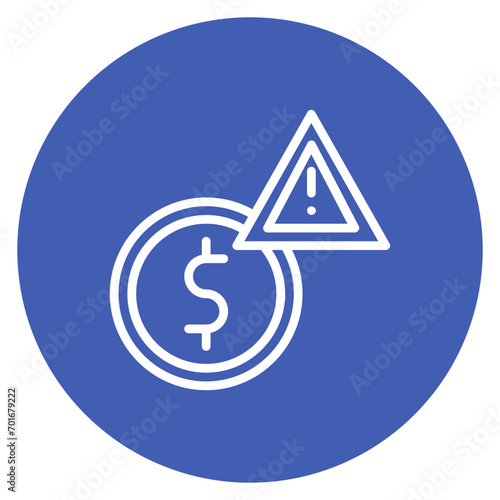 Financial Risk Line Icon