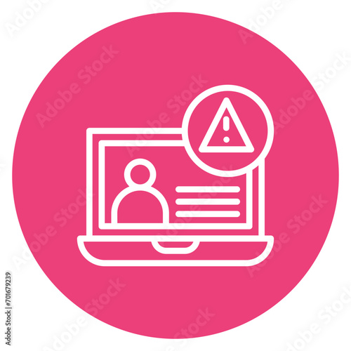 Insider Threat Line Icon