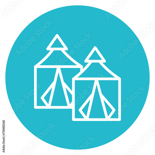 Mina Tents Line Icon