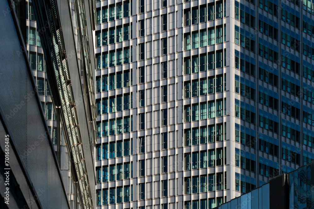 Facade of modern office buildings in Barcelona in Spain Facade of modern office buildings in Barcelona in Spain