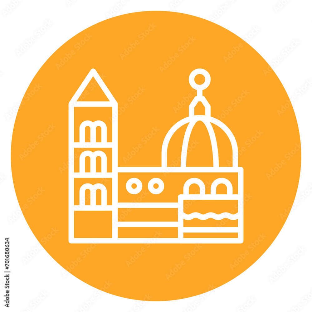 Florence Cathedral Line Icon