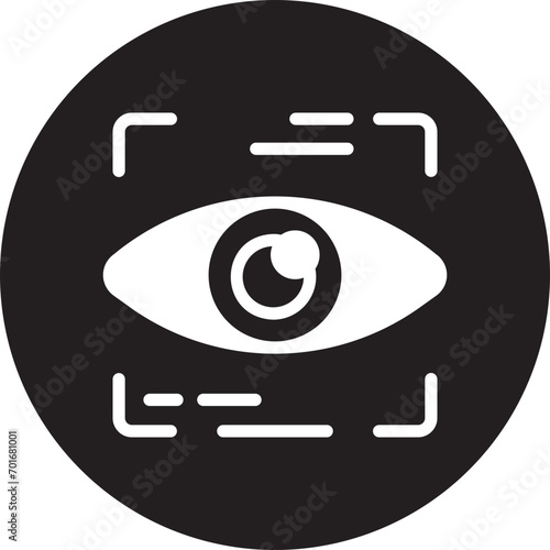 eye scanner glyph icon