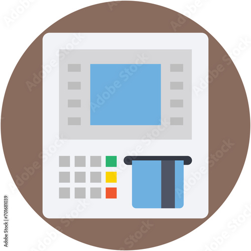 Atm Flat Vector Icon