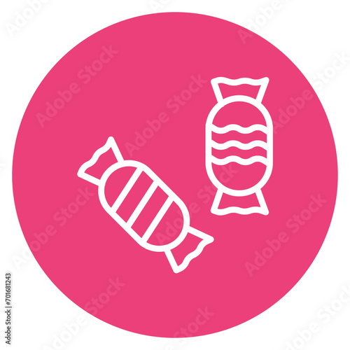 Colorful Sweets Line Icon