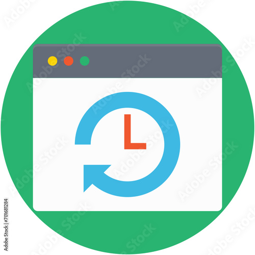 Reload Web Flat Vector Icon