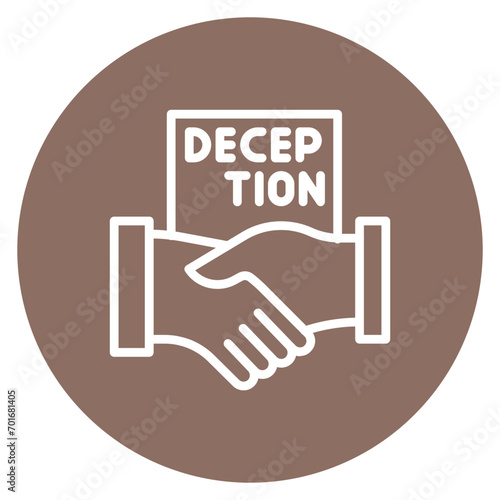 Deceptive Handshake Line Icon