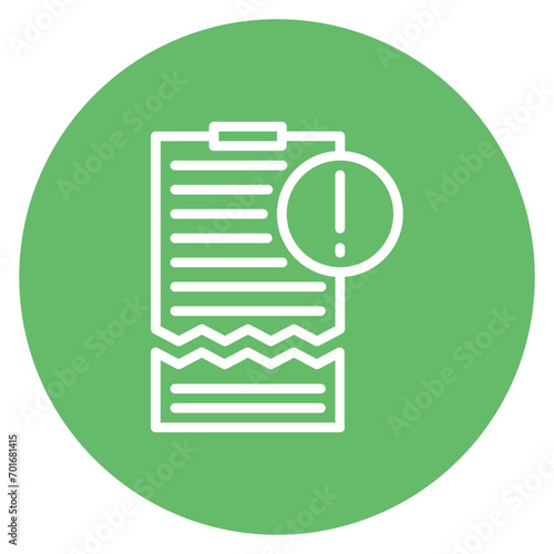 Corrupt Clipboard Line Icon