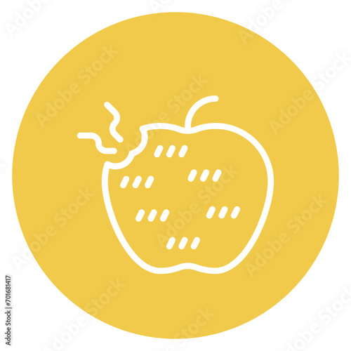 Rotten Apple Line Icon