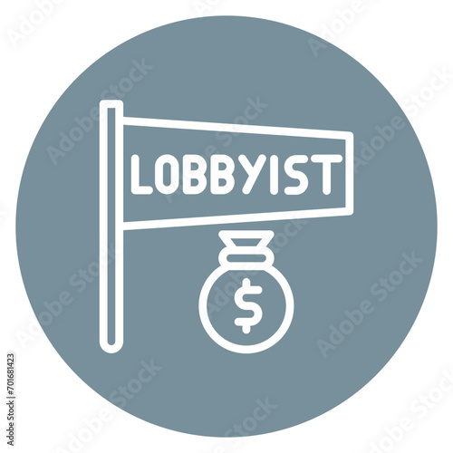 Sleazy Lobbyist Line Icon
