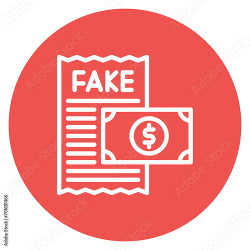Counterfeit Bills Line Icon