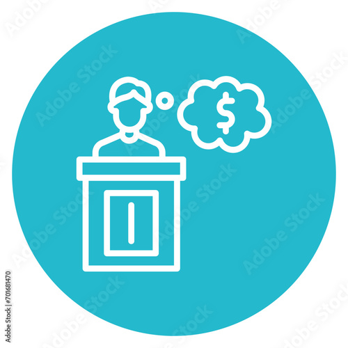 Bribed Witness Line Icon