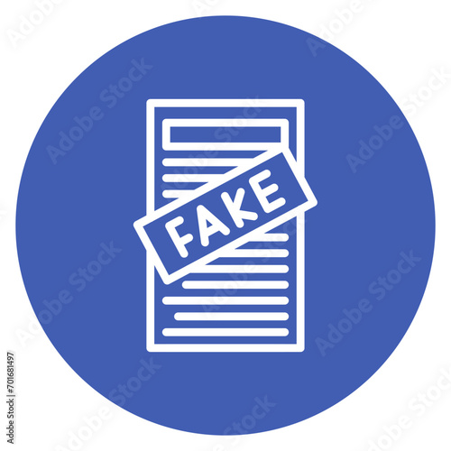 Fraudulent Document Line Icon