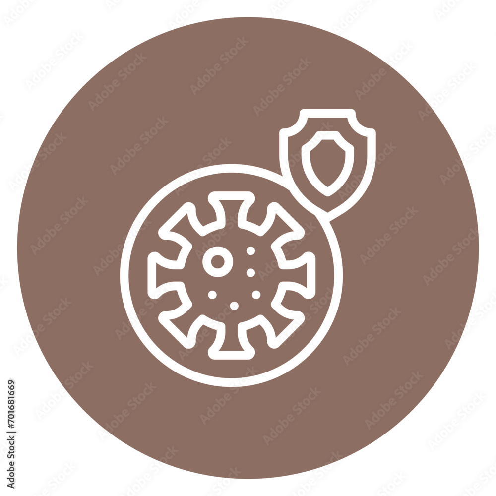 Immune System Shield Line Icon Immune System Shield Line Icon