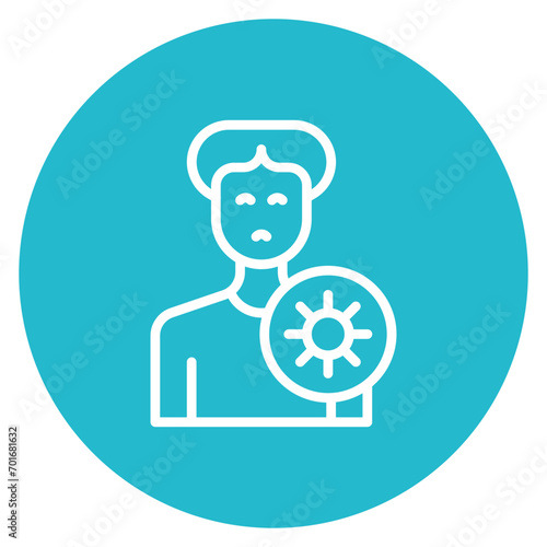 Infected Person Line Icon
