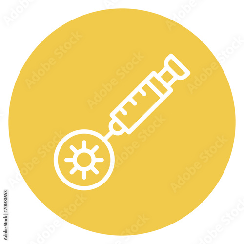 Vaccination Syringe Line Icon