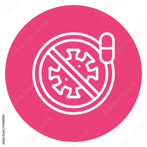 Antiviral Medication Line Icon