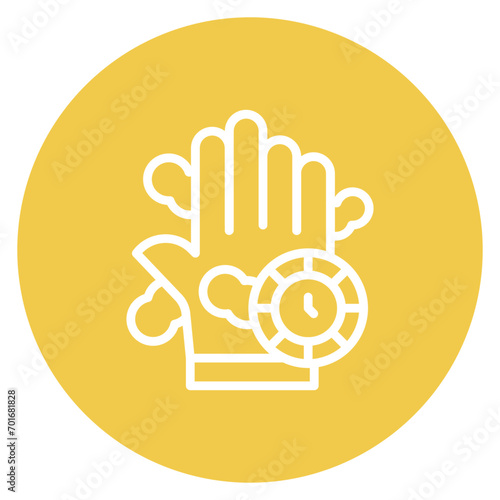 Handwashing Timer Line Icon