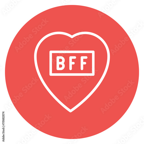 Best Friend Forever Line Icon