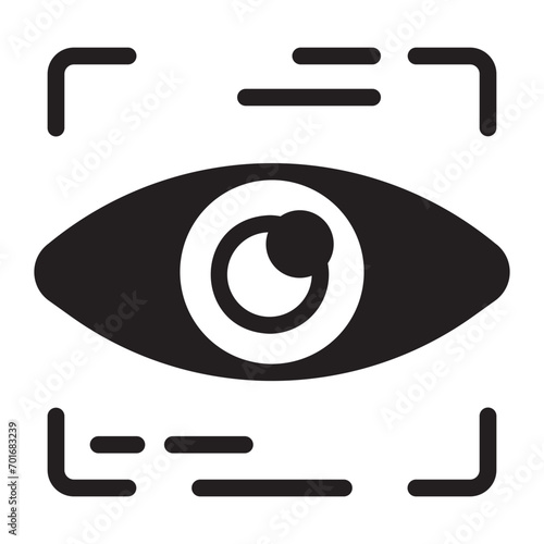 eye scanner glyph icon