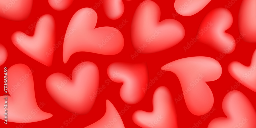 Valentines day romantic background with red 3d hearts. Valentines day romantic background with red 3d hearts.