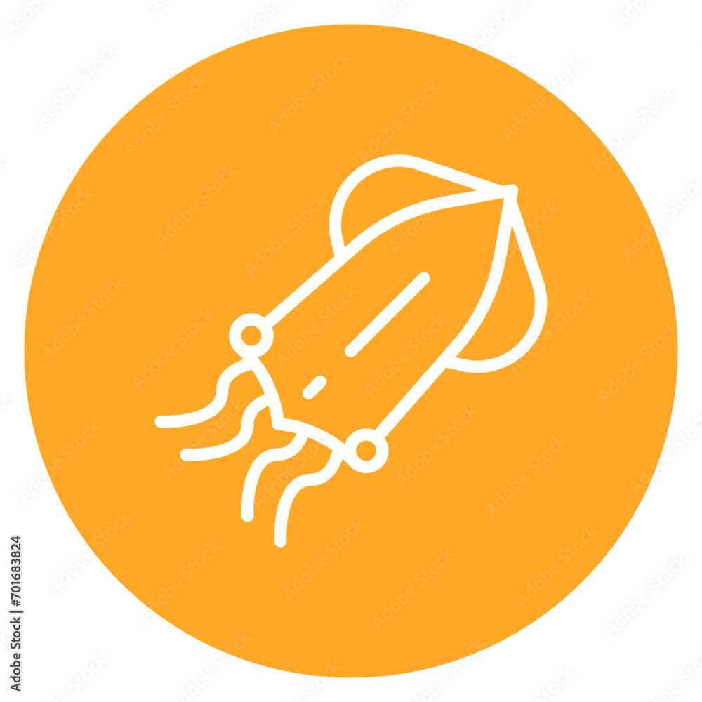 Squid Line Icon Squid Line Icon
