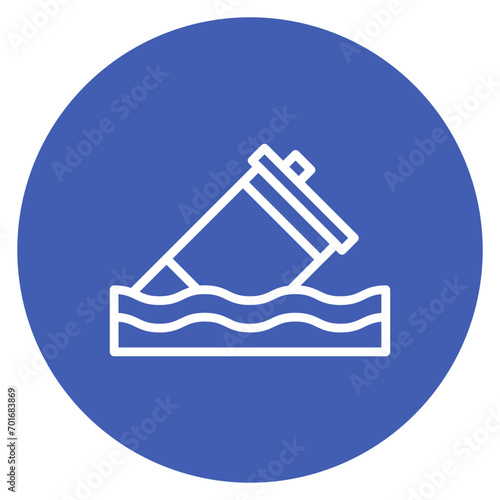 Toxic Waste Line Icon
