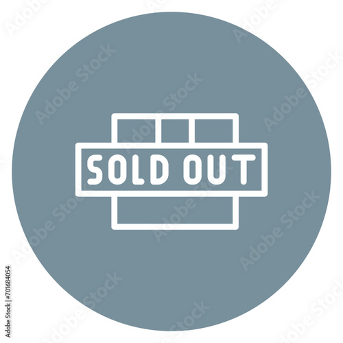 Out Of Stock Line Icon