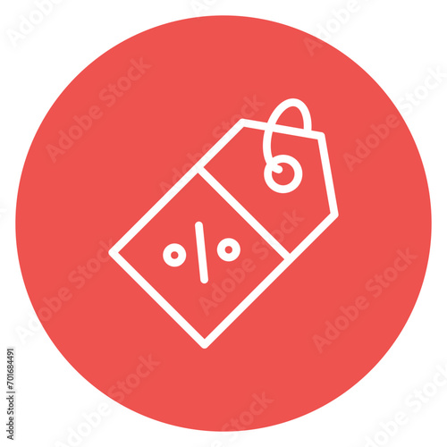 Discount Tag Line Icon
