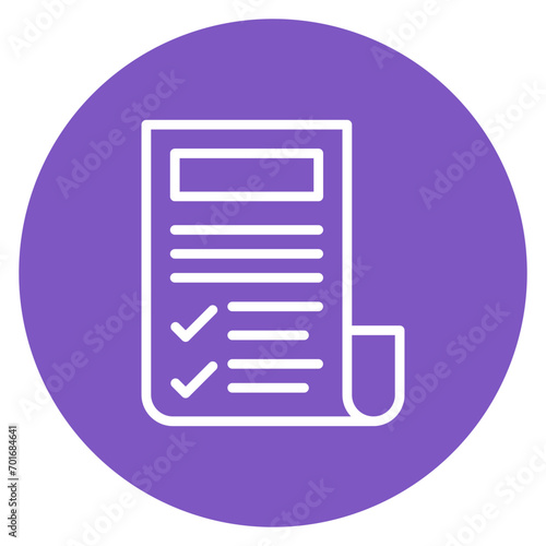 Shopping List Line Icon