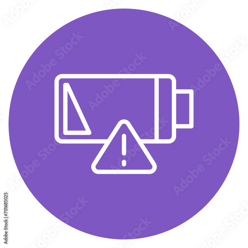 Empty Battery Line Icon