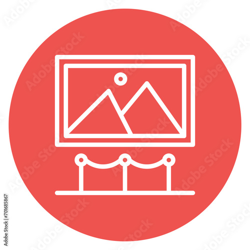 Exhibit Design icon vector image. Can be used for Art and Craft Supplies.