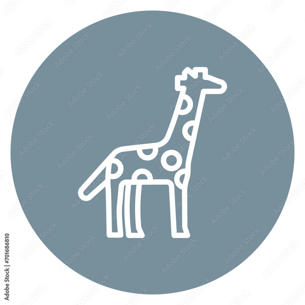 Fototapeta premium Giraffe icon vector image. Can be used for Rainforest.