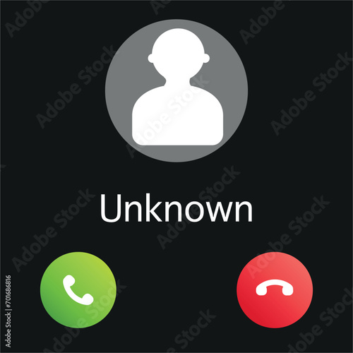 Mobile phone screen interface with text, unknown, night call, bullying.