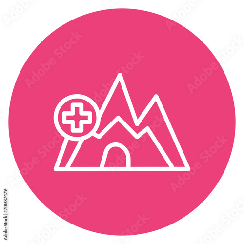 Cave Rescue icon vector image. Can be used for Public Services.