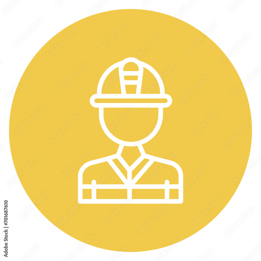 Firefighter Male icon vector image. Can be used for Public Services. Firefighter Male icon vector image. Can be used for Public Services.