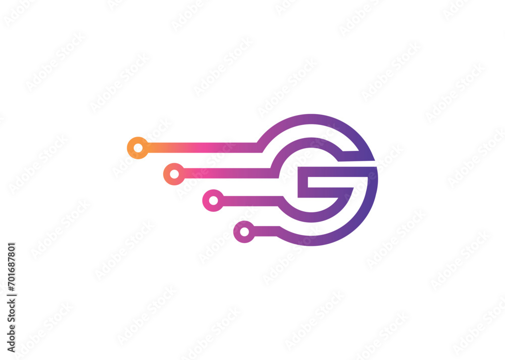 Letter G Technology vector monogram logo design template. Letter G molecule, Science and Bio technology Vector logo Letter G Technology vector monogram logo design template. Letter G molecule, Science and Bio technology Vector logo