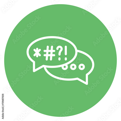 Obscene Language icon vector image. Can be used for Addiction.