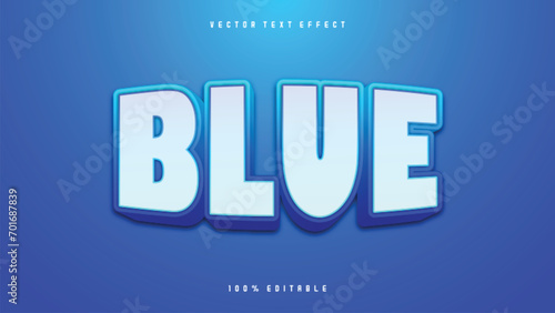 Editable blue color text effect