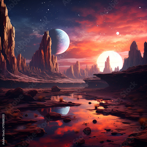 Landscape of an alien planet