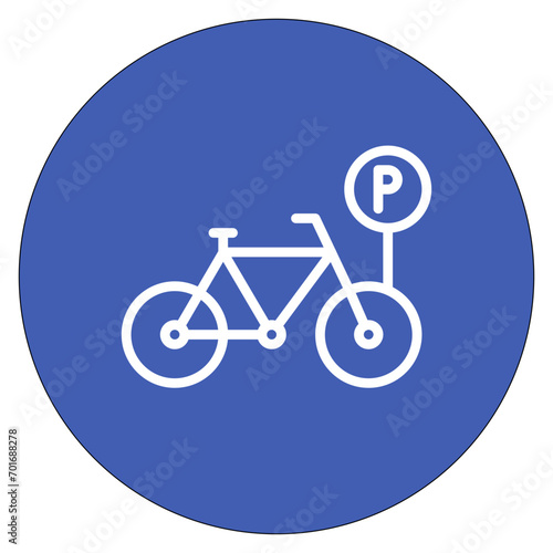 Bike Parking icon vector image. Can be used for Coworking Space.
