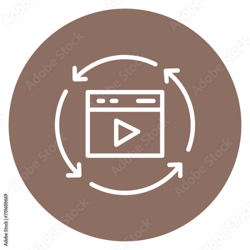Relevancy icon vector image. Can be used for Video Blog.