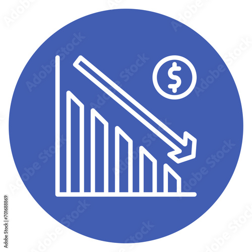 Loss icon vector image. Can be used for Credit And Loan.