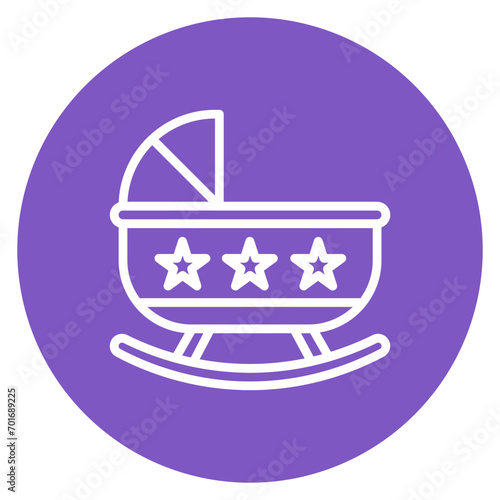 Cradle icon vector image. Can be used for Maternity.