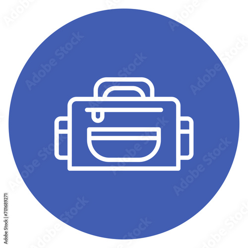 Diaper bag icon vector image. Can be used for Maternity.